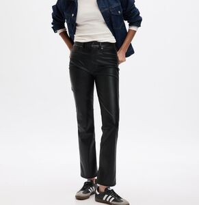 Gap High Rise Vegan Leather Vintage Slim Pants 12 Short